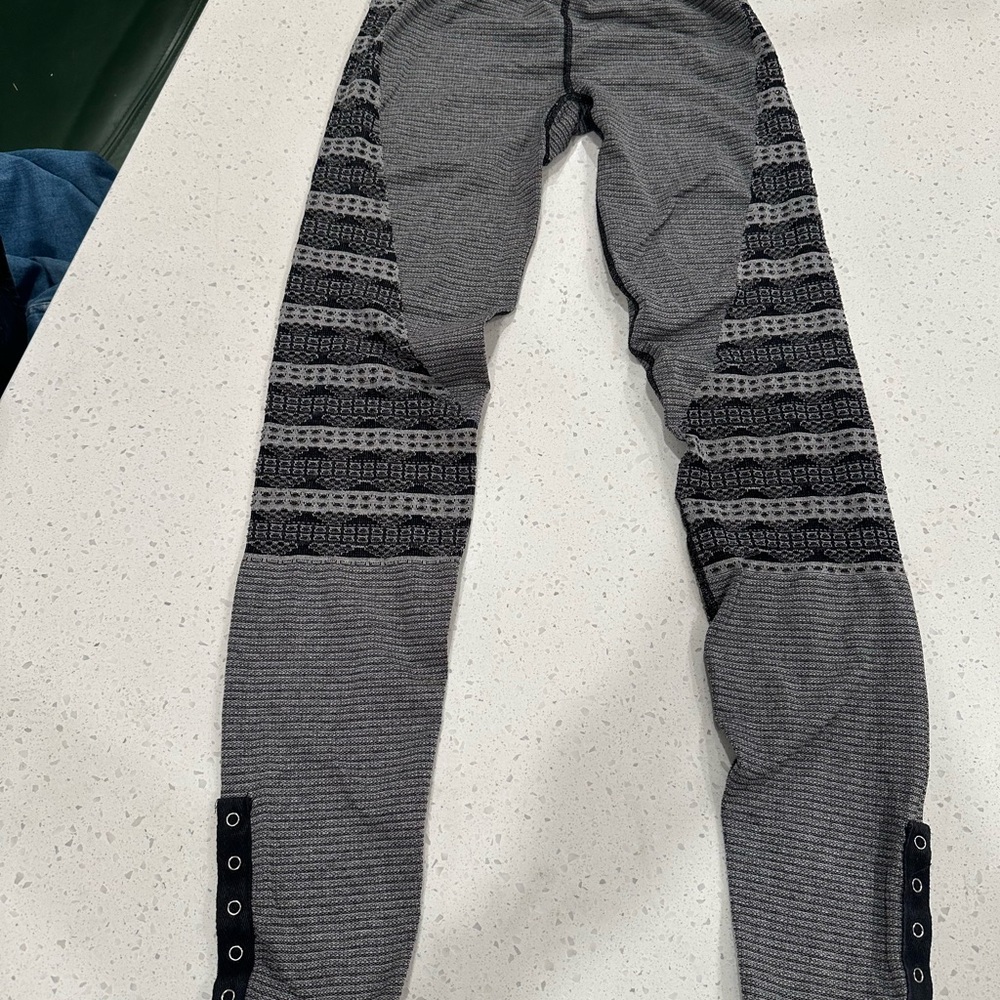 Free People Gray and Black Leggings